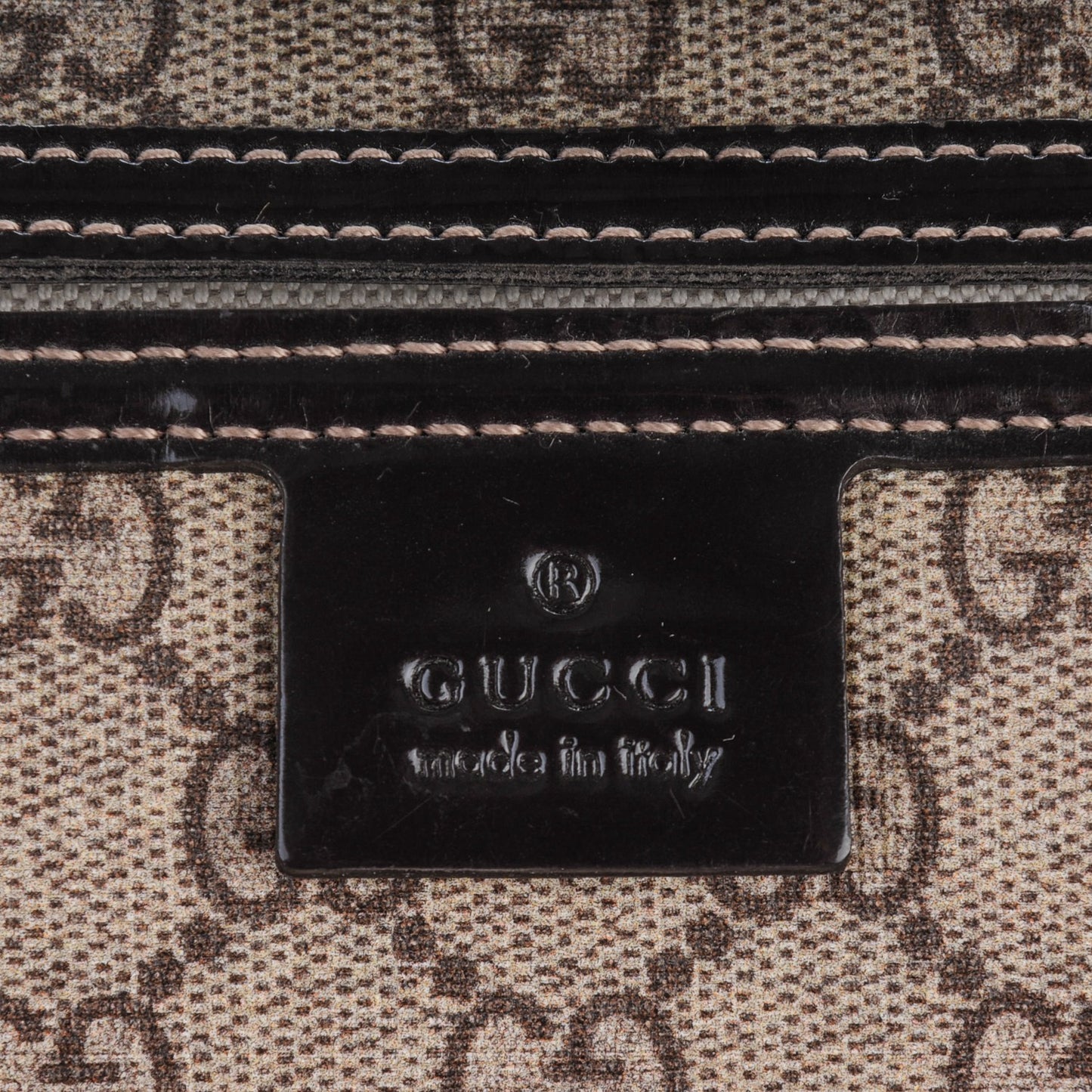 GG Plus Monogram Tattoo Heart Medium Joy Tote Dark Brown