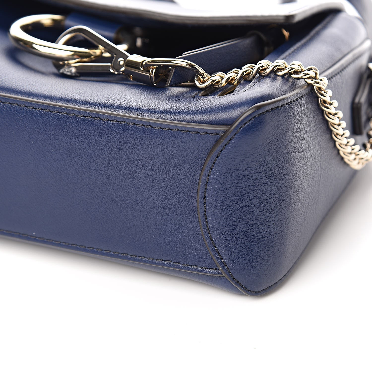 Chloe Calfskin Mini Faye Day Shoulder Bag Captive Blue 10 of 11