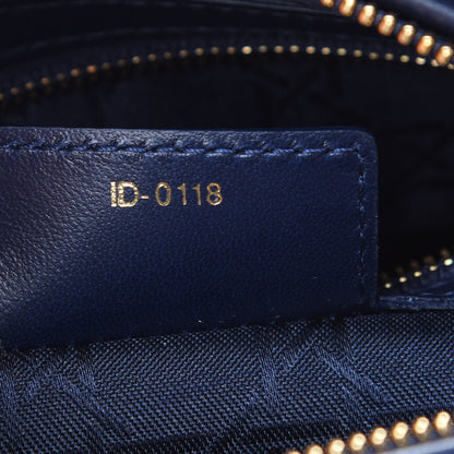 Christian Dior Lambskin Cannage Medium Lady Dior Navy Blue 6 of 12