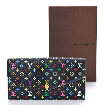 Louis Vuitton Monogram Multicolor Sarah Wallet NM Black Grenade 10 of 10