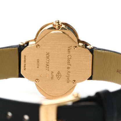 Van Cleef & Arpels 18K Rose Gold Diamond Bezel Onyx 30mm Alhambra Talisman Quartz Watch 4 of 5