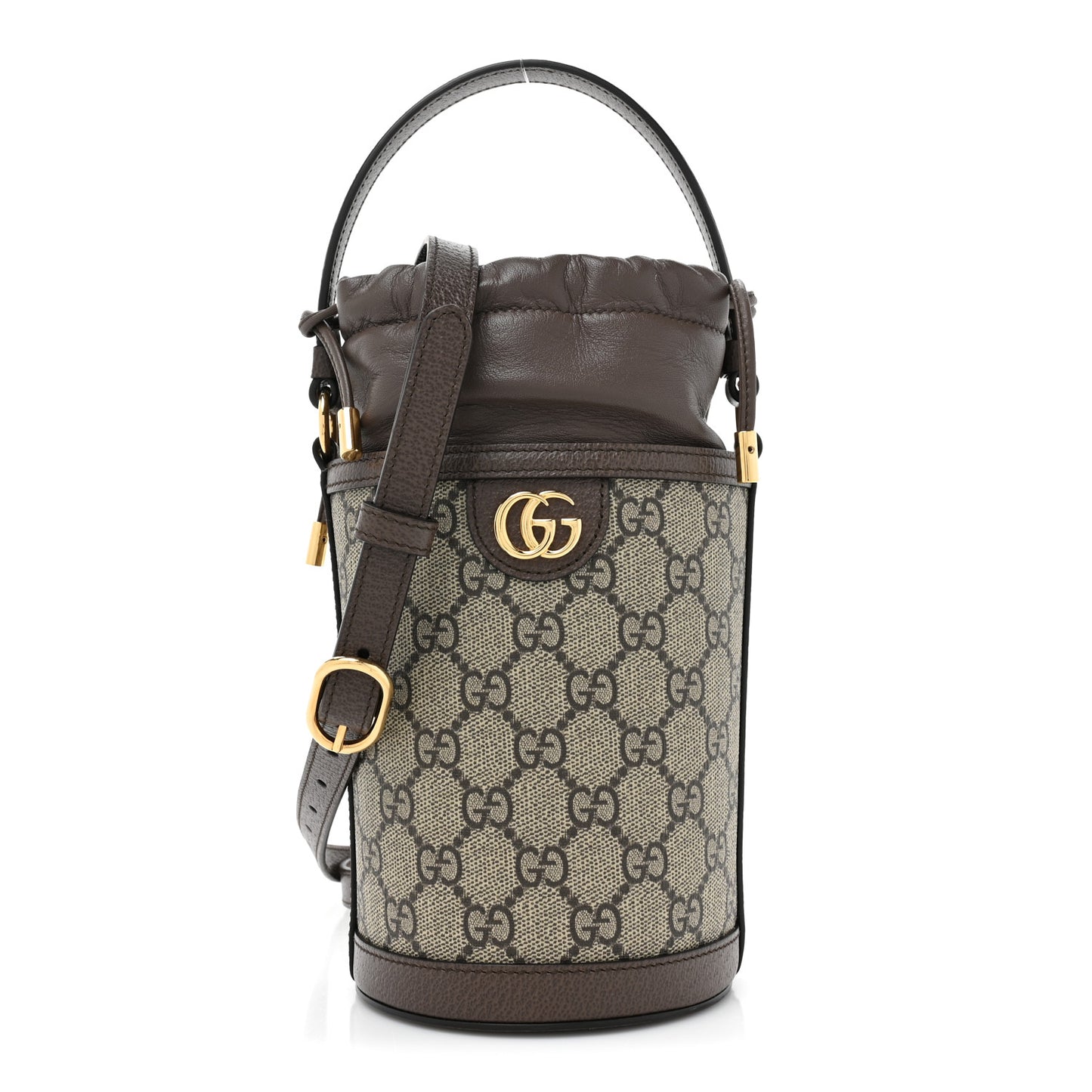 GG Supreme Monogram Ophidia Mini Bucket Bag Beige Ebony