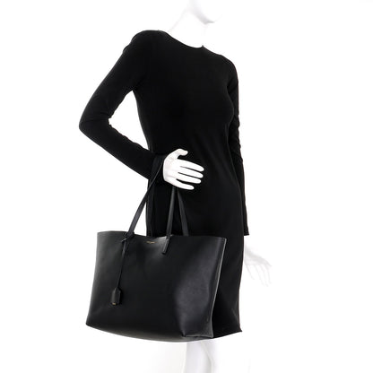 Saint Laurent Calfskin Large Shopping Tote Black 2 of 9