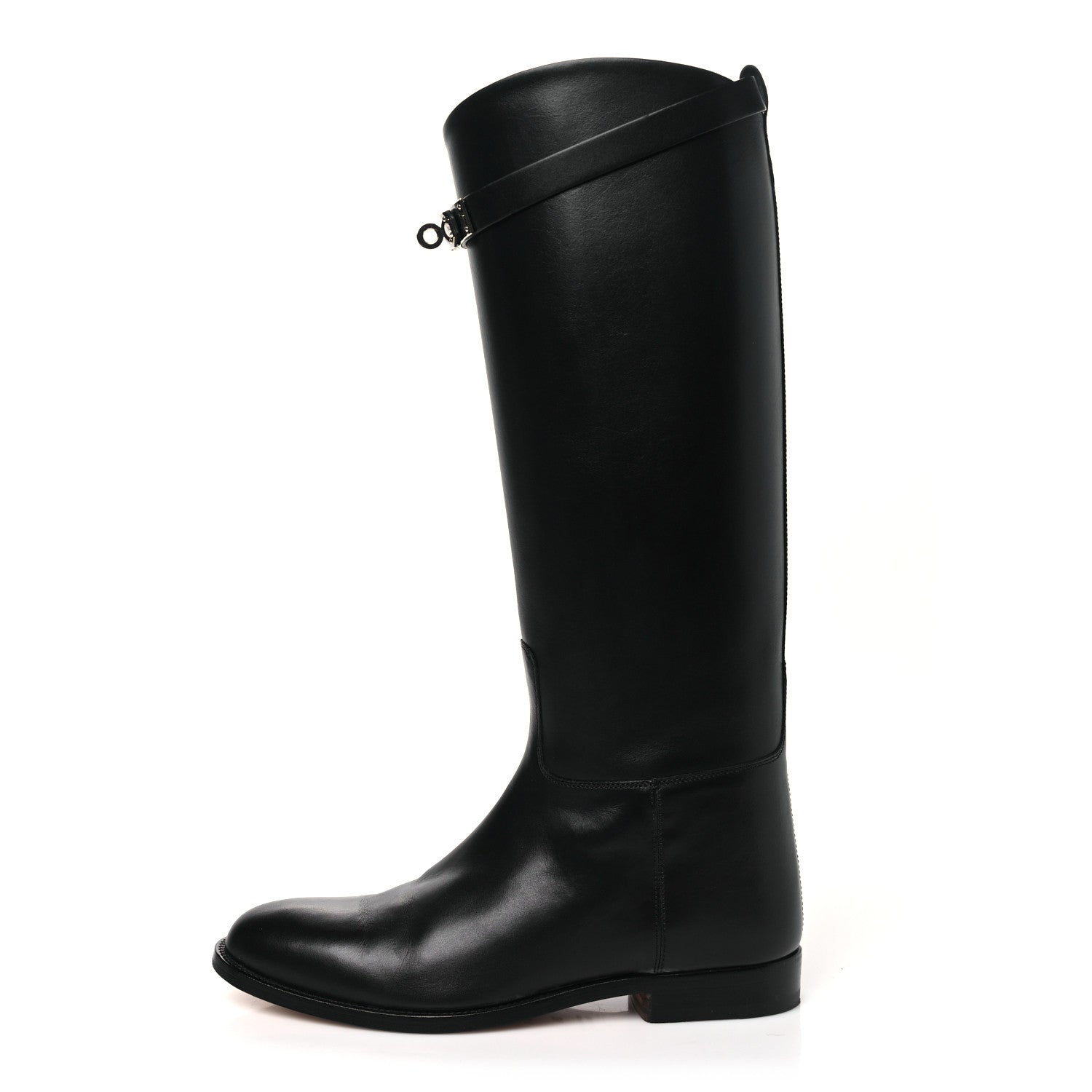 Hermes Box Kelly Jumping Boots 38 Black 1 of 12