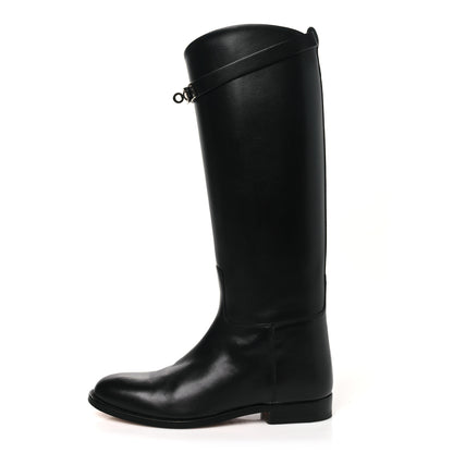 Hermes Box Kelly Jumping Boots 38 Black 1 of 12