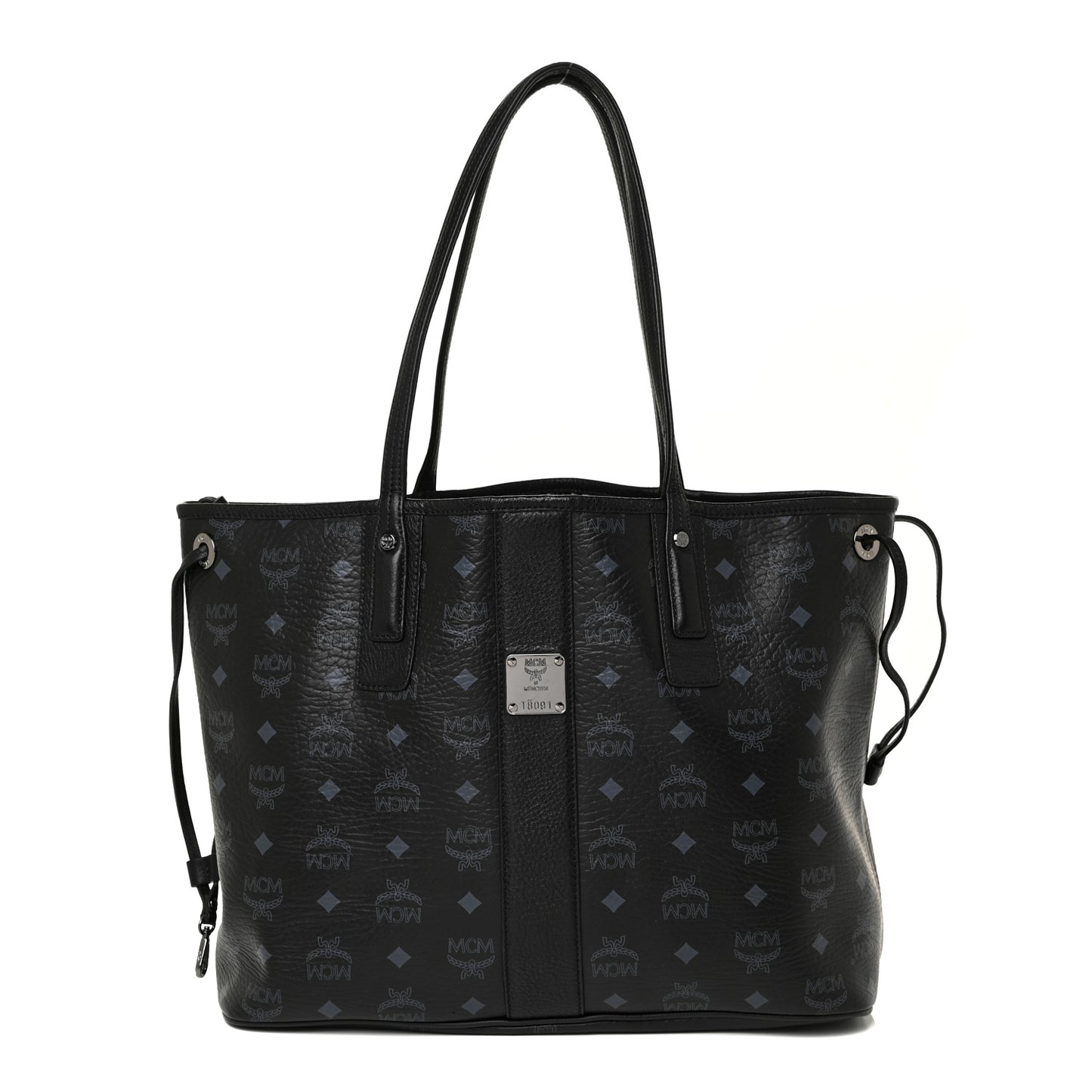 Visetos Medium Liz Reversible Shopper Tote Black
