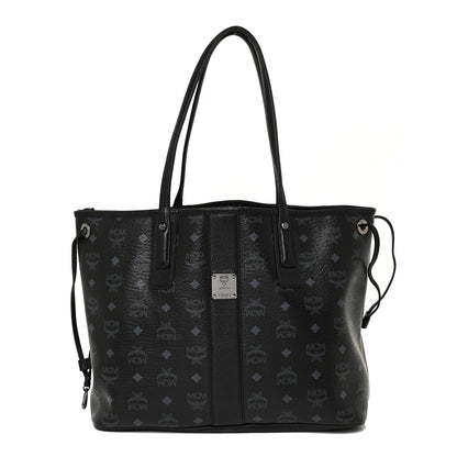 MCM Visetos Medium Liz Reversible Shopper Tote Black 2 of 23