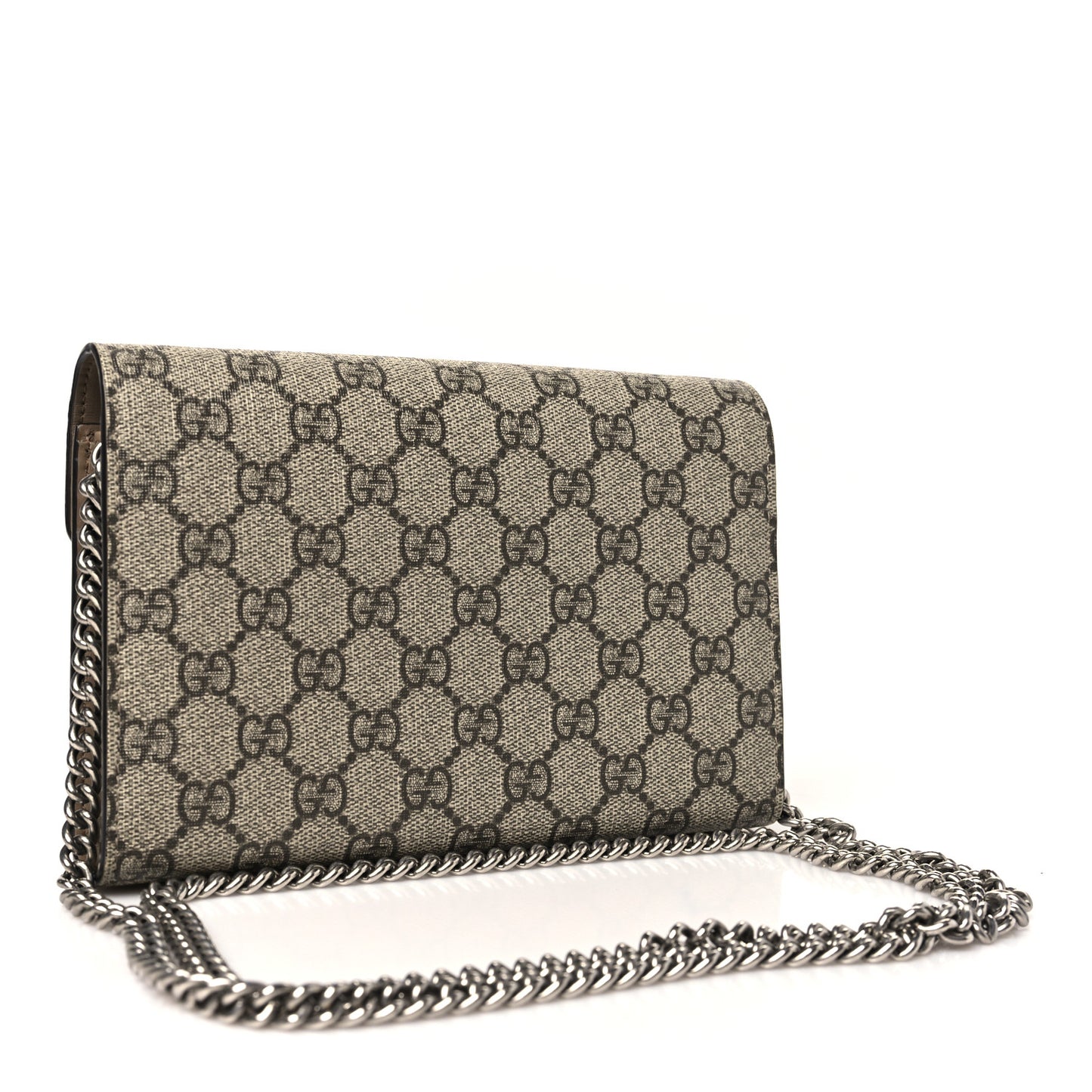 GG Supreme Monogram Mini Dionysus Chain Wallet Beige Taupe