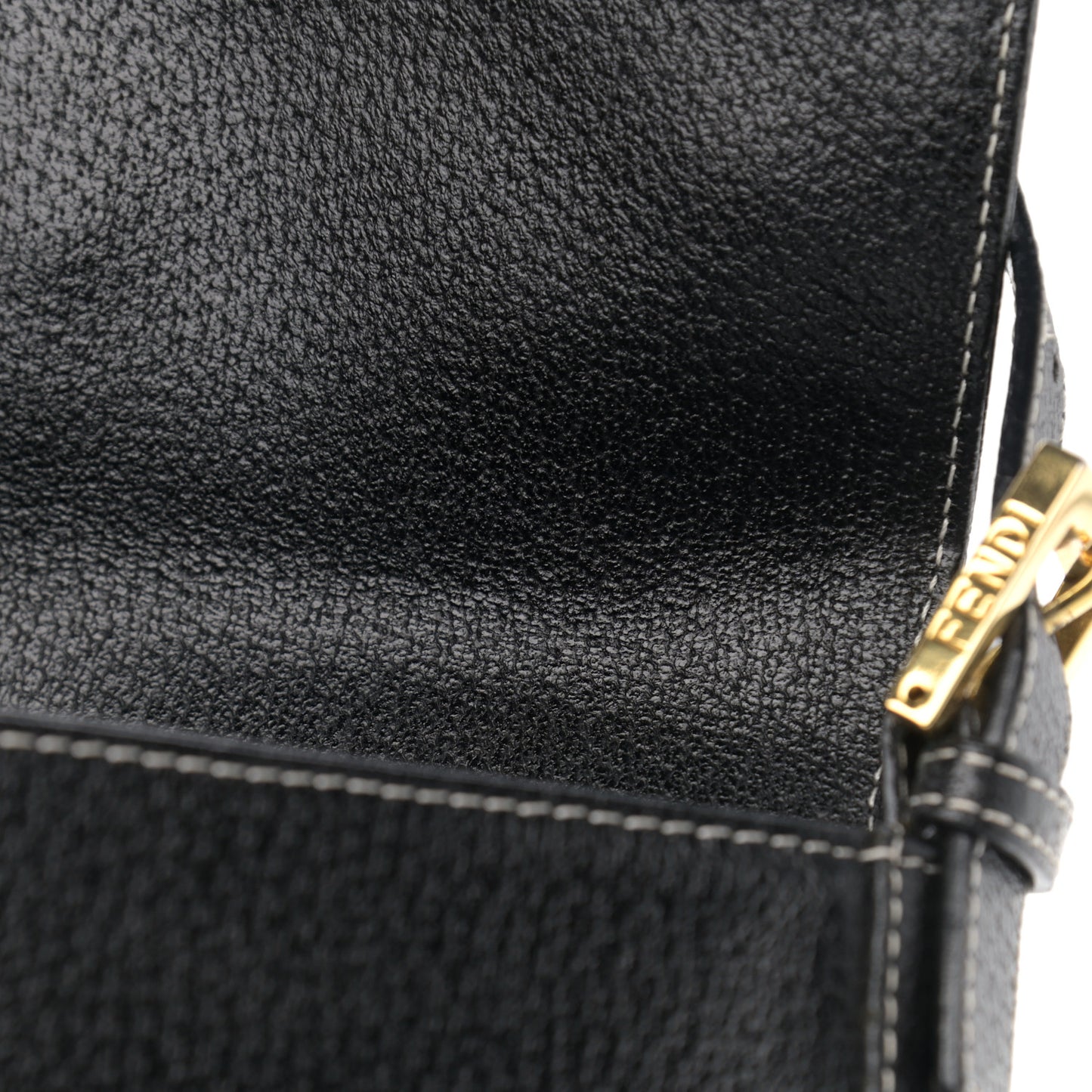 Pebbled Calfskin Baguette Black