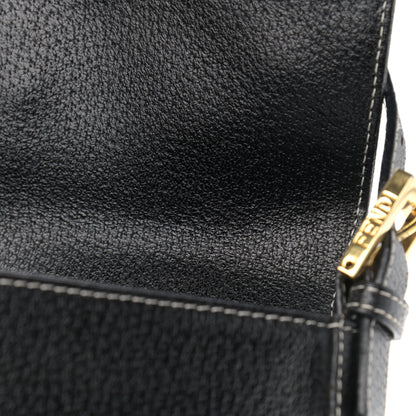Fendi Pebbled Calfskin Baguette Black 12 of 13