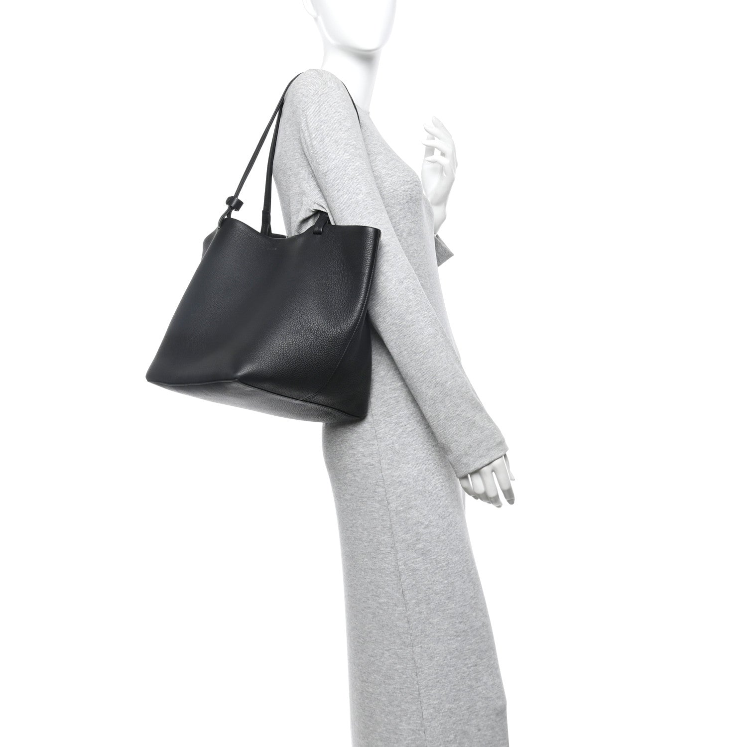 The Row Grained Calfskin Park Tote Three Black 2 of 11