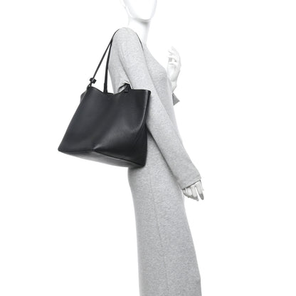 The Row Grained Calfskin Park Tote Three Black 2 of 11
