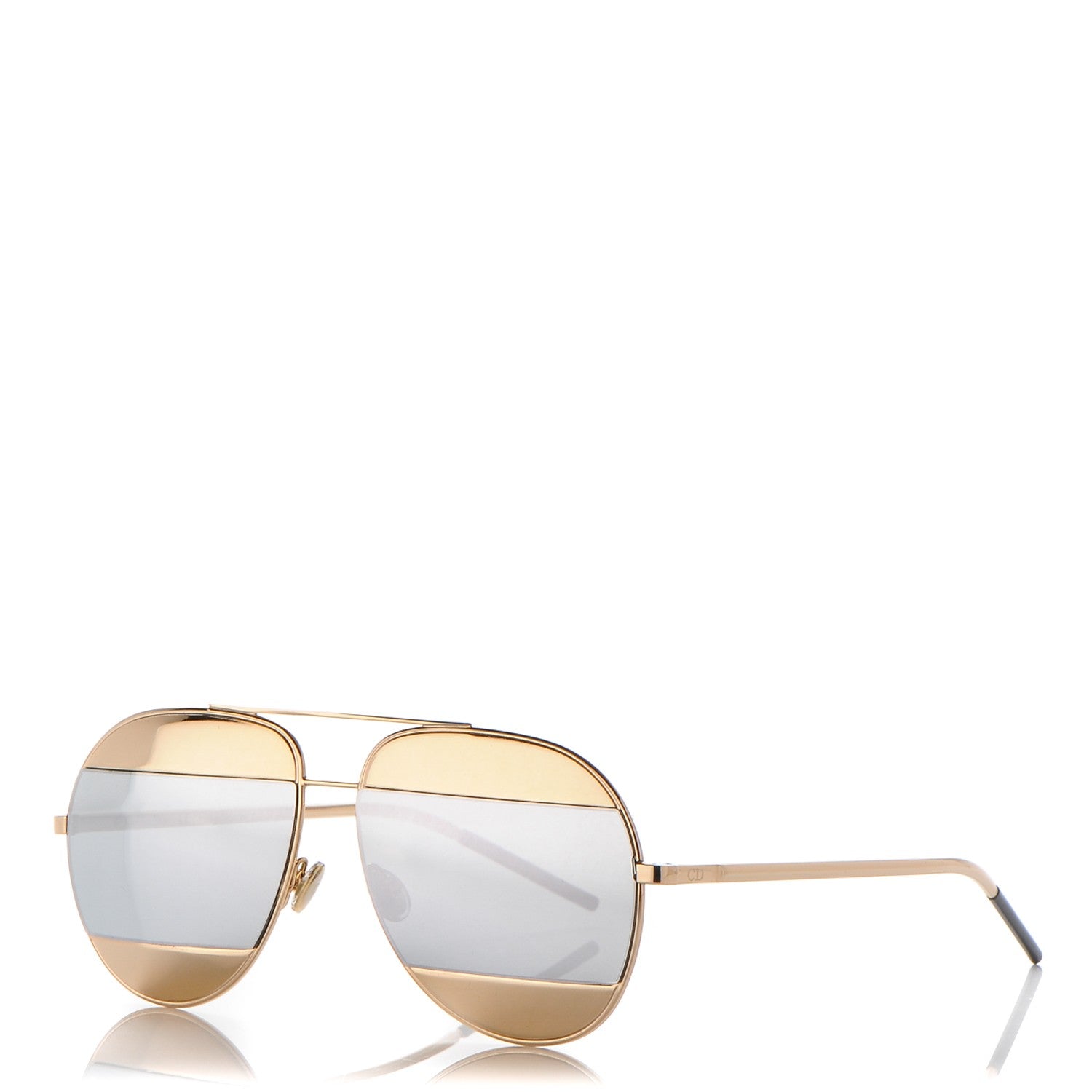 Christian Dior Split 1 Aviator Sunglasses Gold 1 of 7