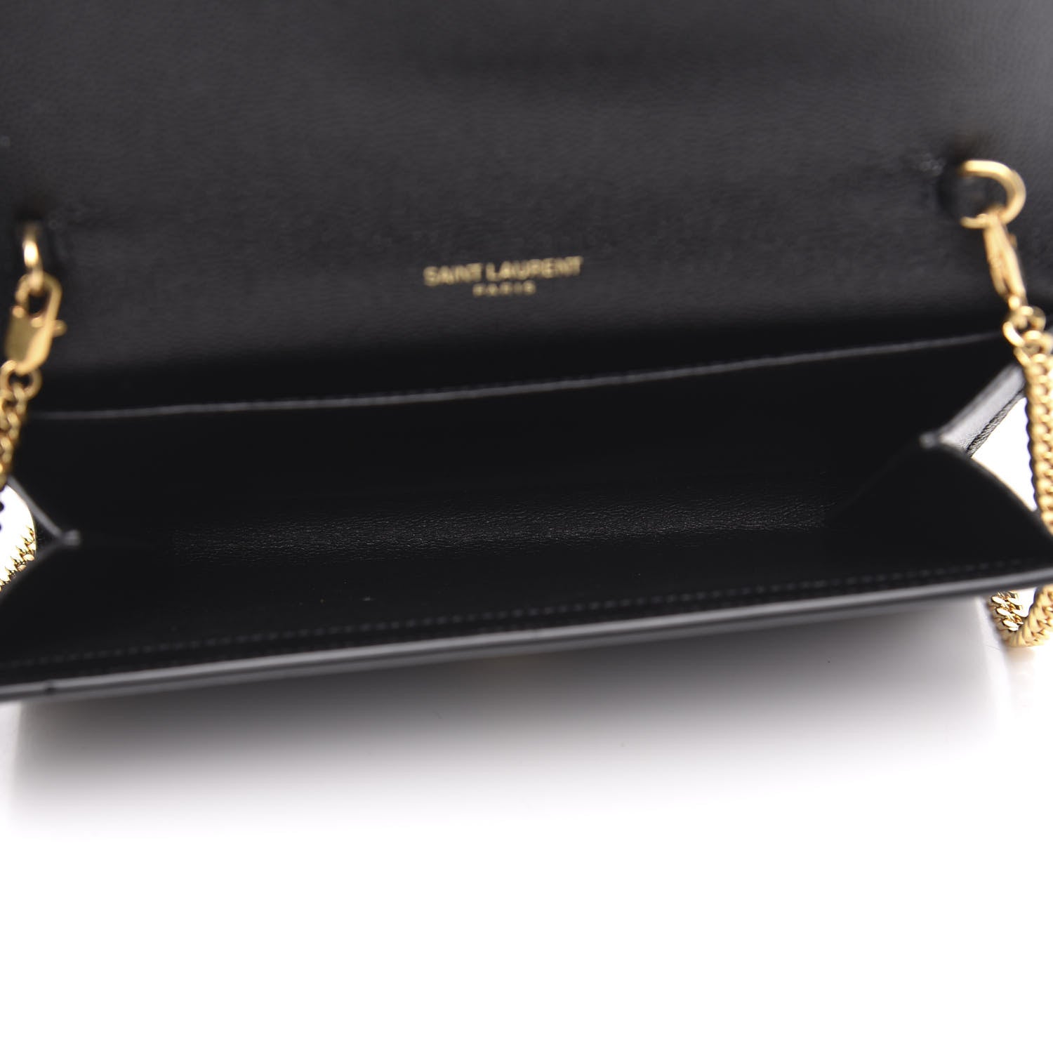 Saint Laurent Grain De Poudre Uptown Chain Wallet Black 6 of 10