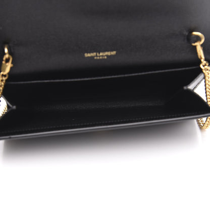 Saint Laurent Grain De Poudre Uptown Chain Wallet Black 6 of 10