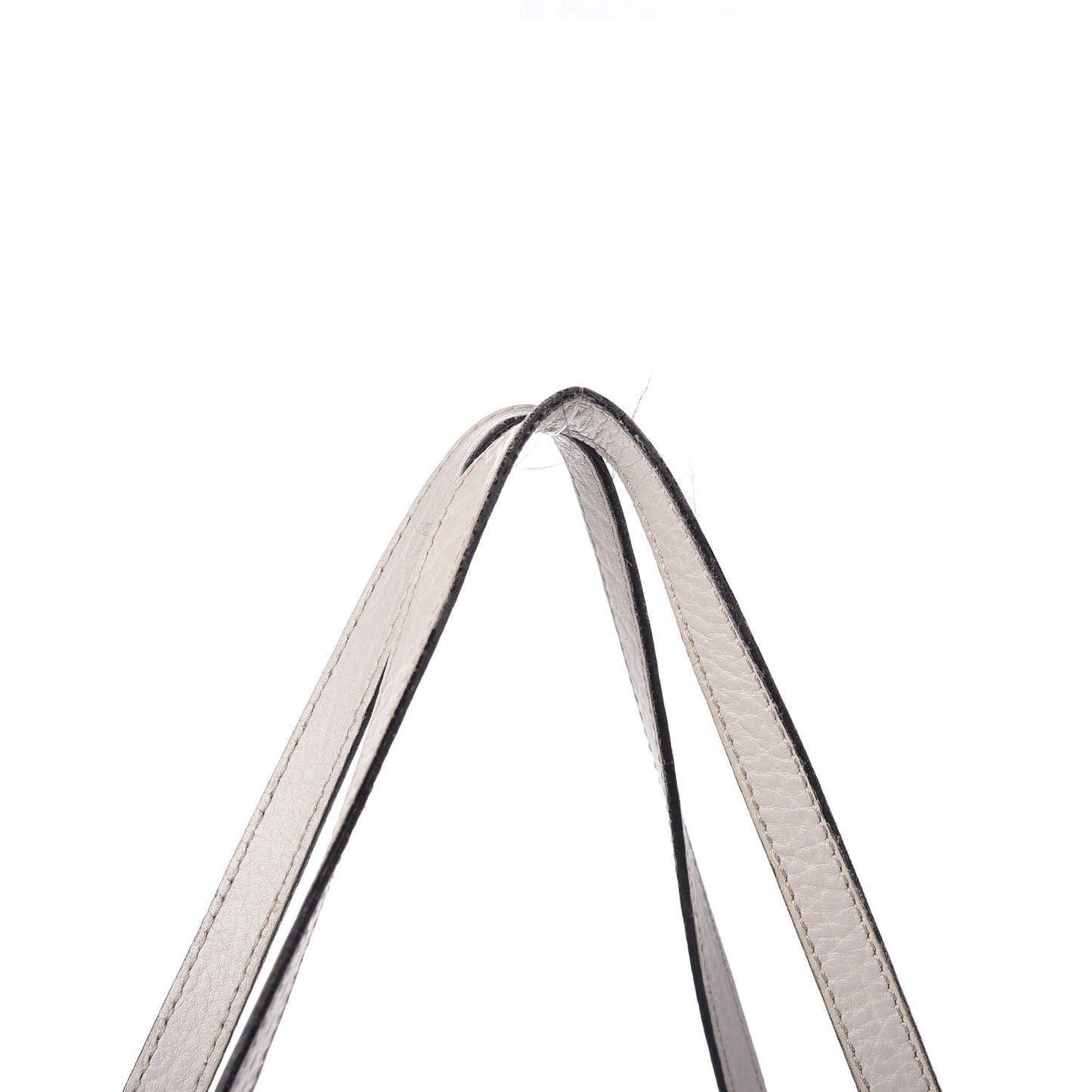 Signature Grain Calfskin Check Embossed Small Canterbury Tote Stone White