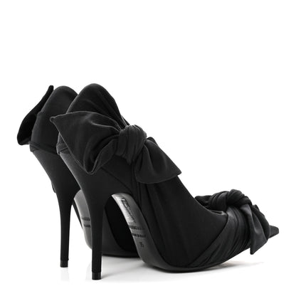 Balenciaga Stretch Cupro Nylon Jersey Knife Knot 110mm Pumps 35 Black 5 of 9