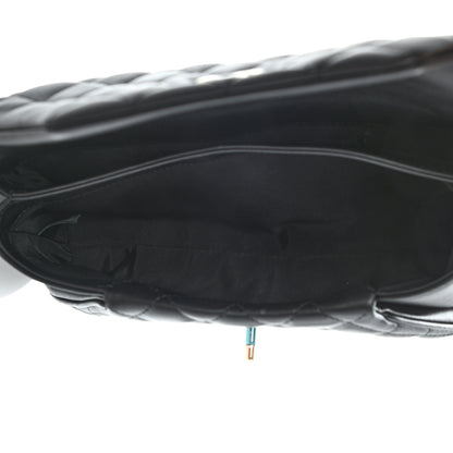 Chanel Lambskin Quilted Fold Up Again Clutch Black 6 of 11
