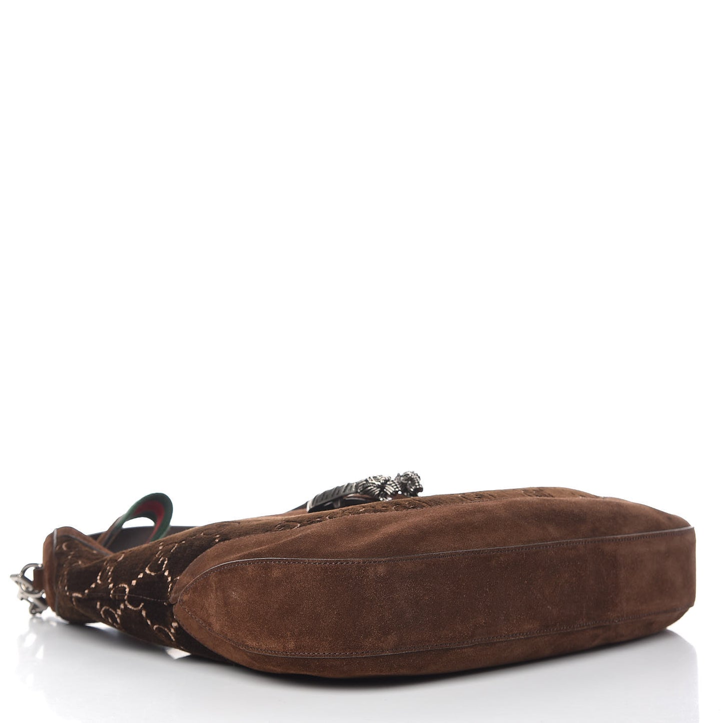Velvet GG Monogram Web Medium Dionysus Hobo Brown