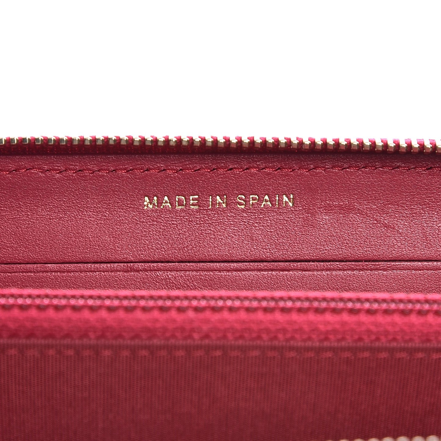 Lambskin Quilted Small Trendy CC Zip Around Wallet Dark Pink