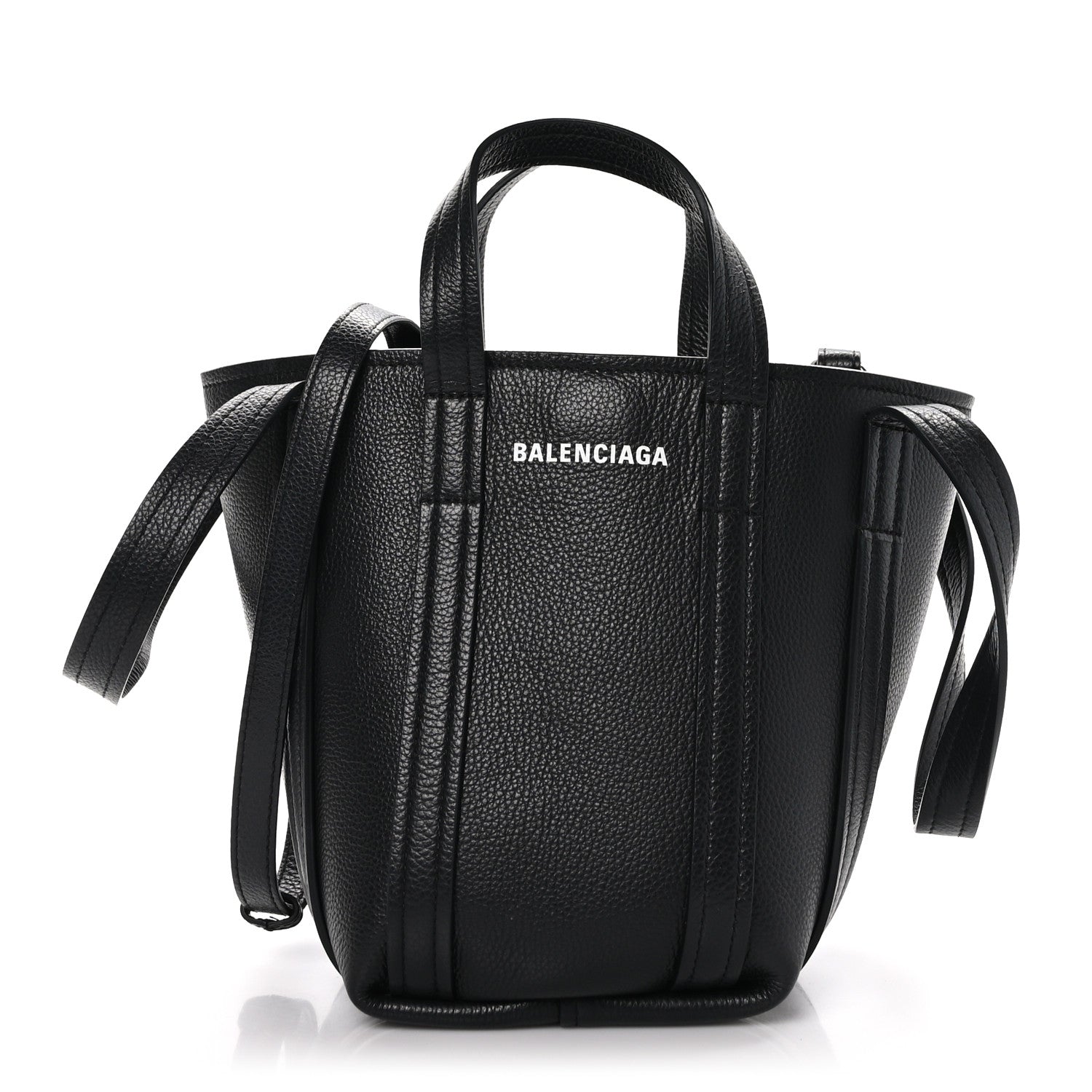 Balenciaga Grained Calfskin XS Everyday North South Shoulder Tote Bag Black 1 of 12