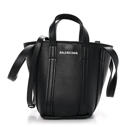 Balenciaga Grained Calfskin XS Everyday North South Shoulder Tote Bag Black 1 of 12