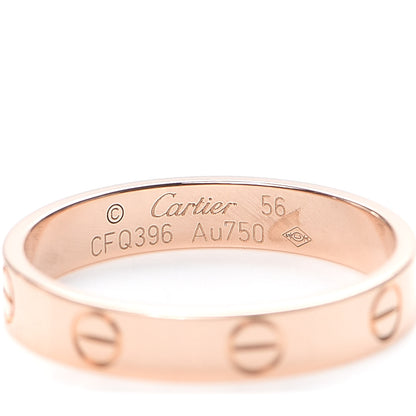 Cartier 18K Pink Gold 3.5mm LOVE Wedding Band Ring 56 7.5 4 of 5