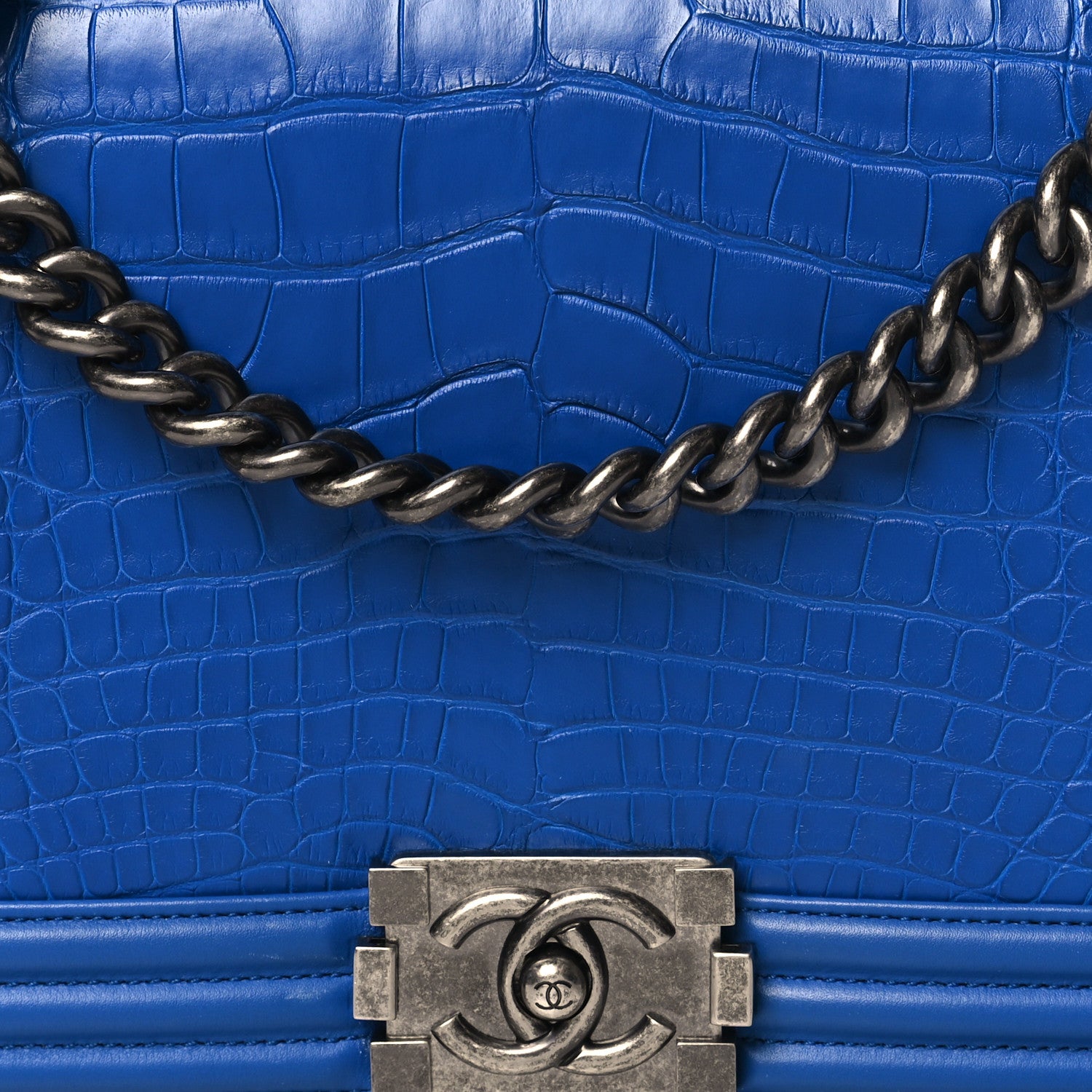 Chanel Alligator New Medium Boy Flap Blue 8 of 11