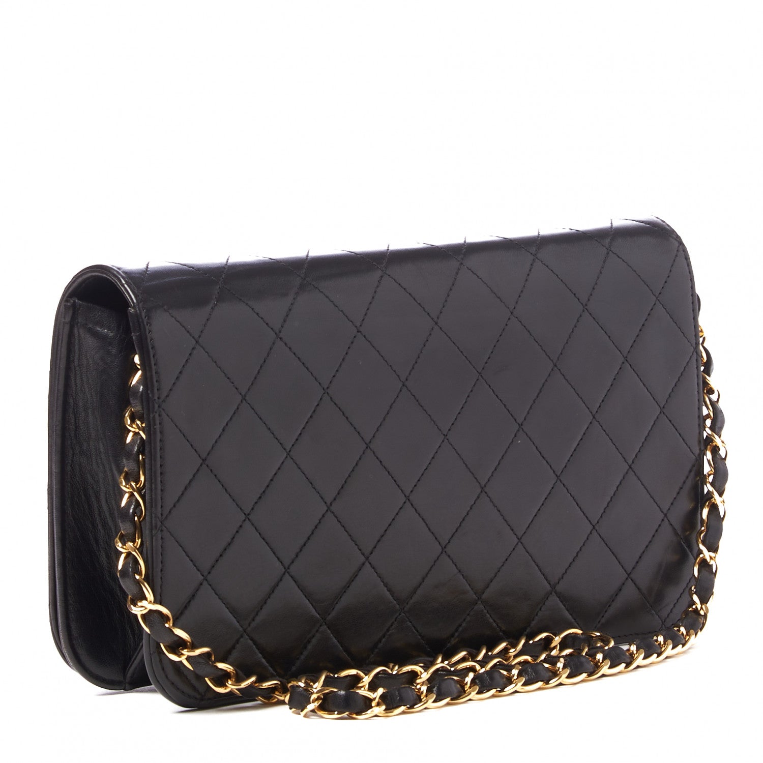 Chanel Lambskin Quilted Small Single Flap Black 2 of 9