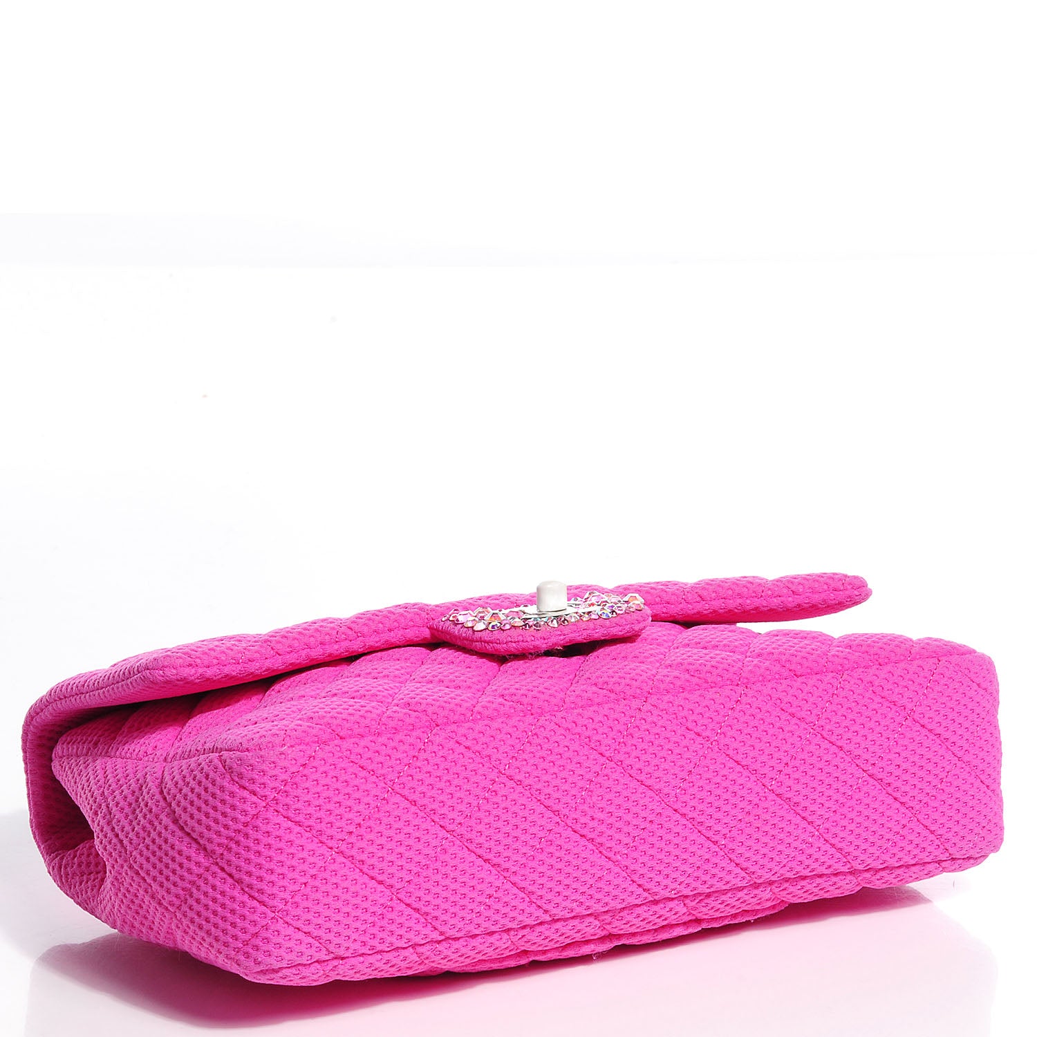 Chanel Neoprene Quilted Medium Single Flap Pink 4 of 8