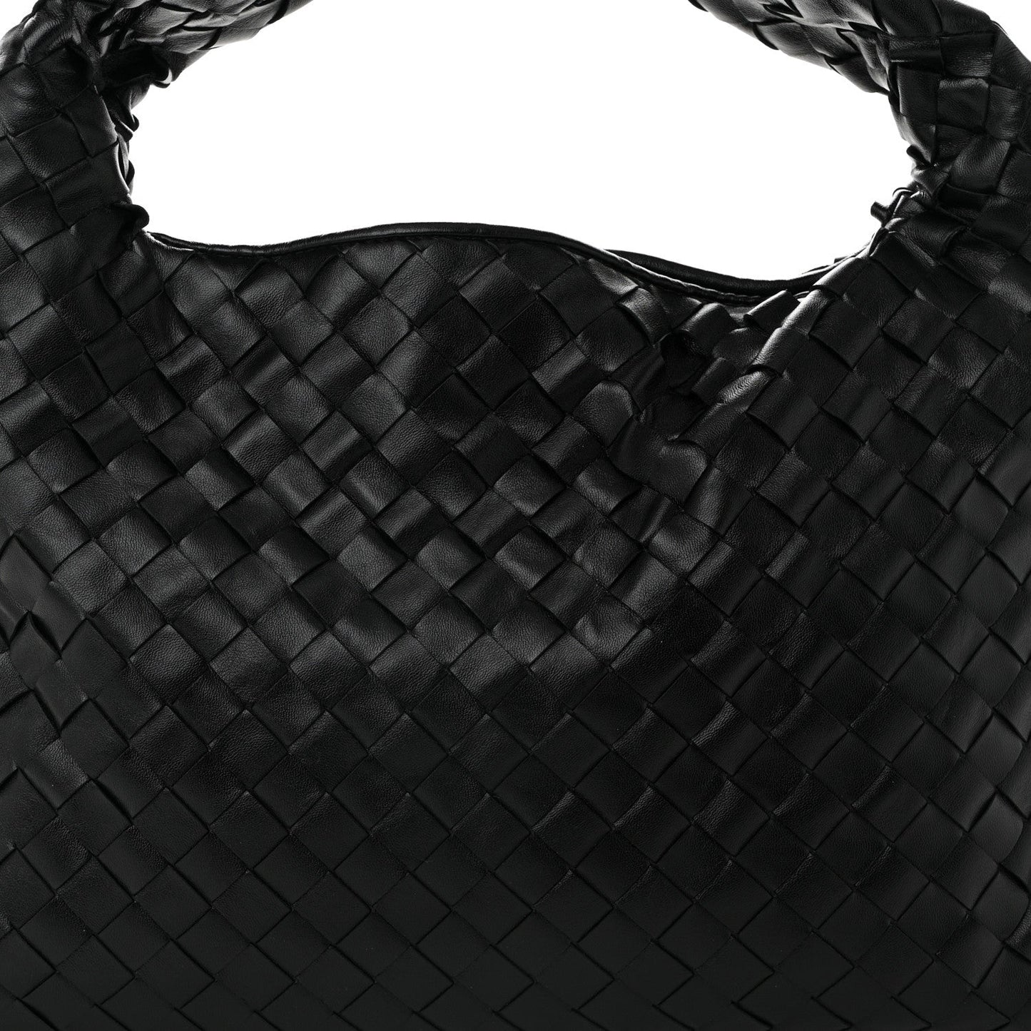 Calfskin Intrecciato Small Hop Black