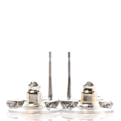 Chanel Crystal CC Earrings Silver 3 of 4