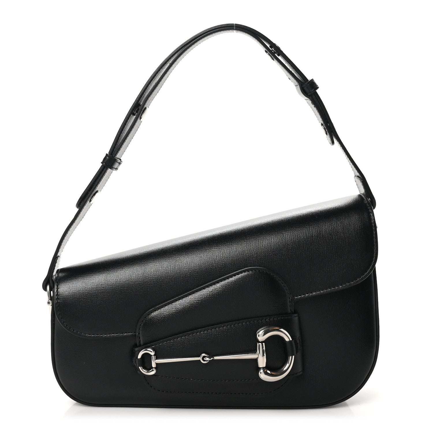 Gucci Demetra Small Horsebit 1955 Asymmetric Shoulder Bag Black 1 of 10