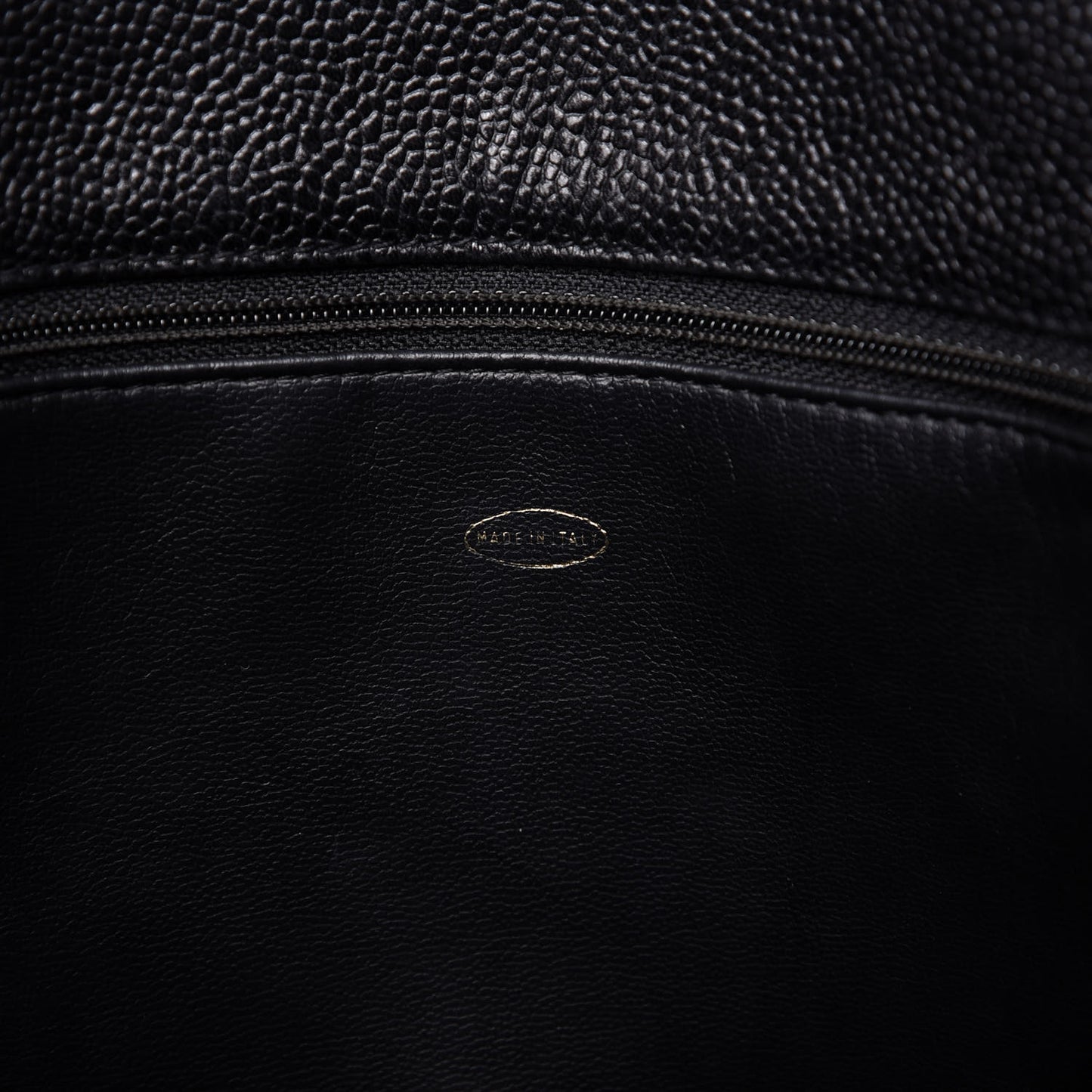 Caviar Flap Shoulder Bag Black