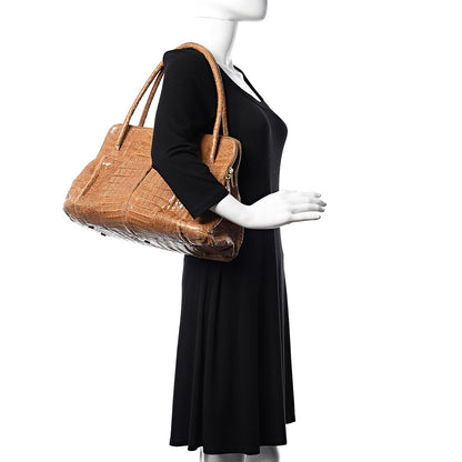 Nancy Gonzalez Crocodile Top Handle Tote Brown 2 of 15
