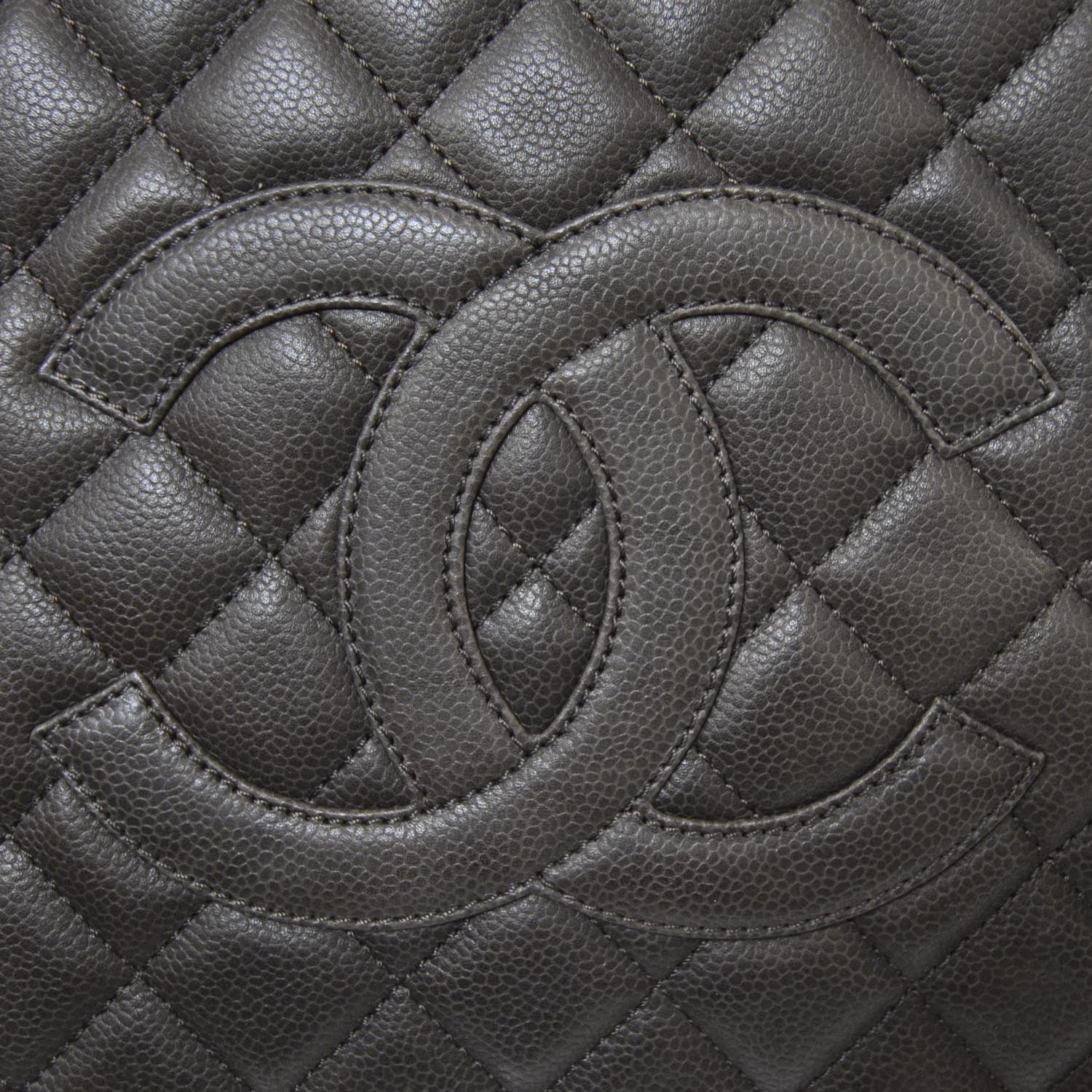 Chanel Caviar Grand Shopping Tote GST Dark Brown 11 of 11
