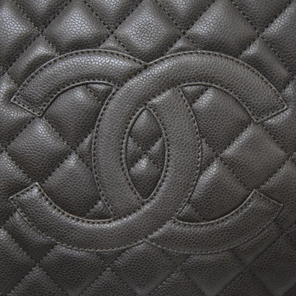 Chanel Caviar Grand Shopping Tote GST Dark Brown 11 of 11