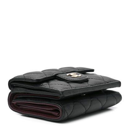 Chanel Caviar Quilted Tri-Fold Flap Wallet Black 4 of 14