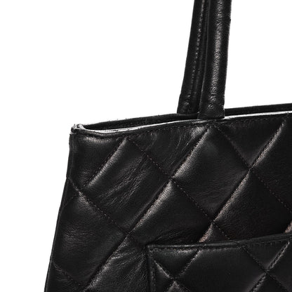 Chanel Lambskin Quilted Medallion Tote Black 8 of 15