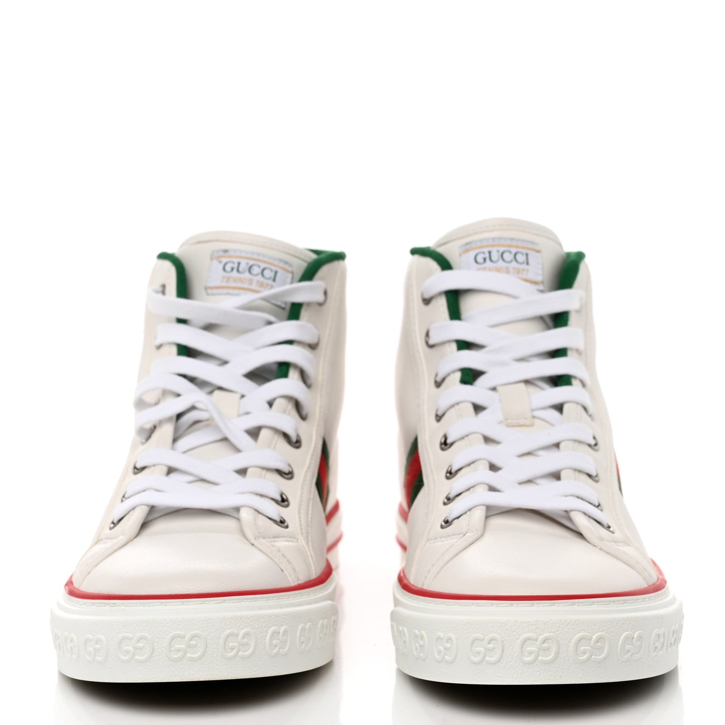 Calfskin Web Womens 1977 Tennis High Top Sneakers 40.5 White