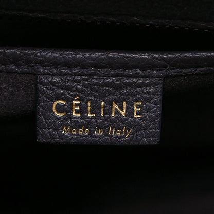Celine Drummed Calfskin Nano Luggage Liquorice 5 of 14