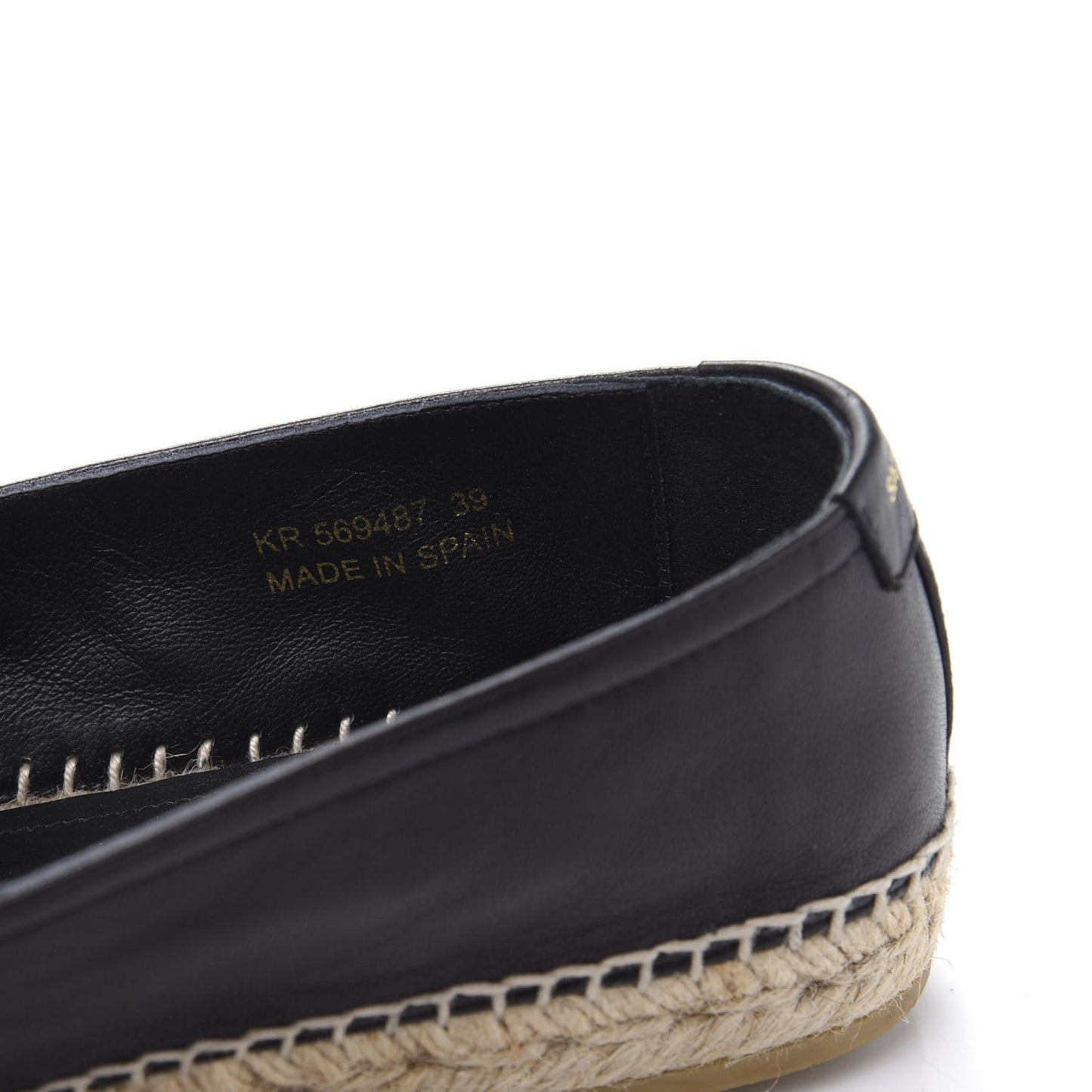 Nappa Embossed Stars Espadrilles 39 Black