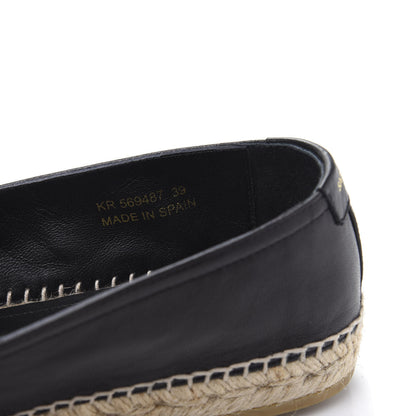 Saint Laurent Nappa Embossed Stars Espadrilles 39 Black 9 of 10
