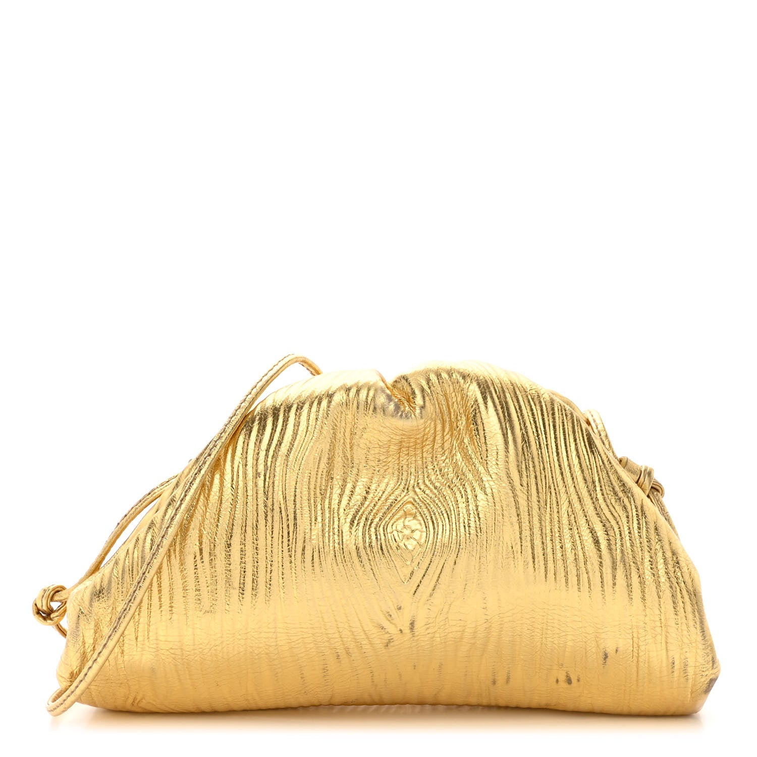 Bottega Veneta Metallic Bark Calfskin The Mini Pouch Gold 1 of 16