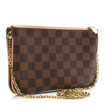 Louis Vuitton Damier Ebene Double Zip Pochette 3 of 11
