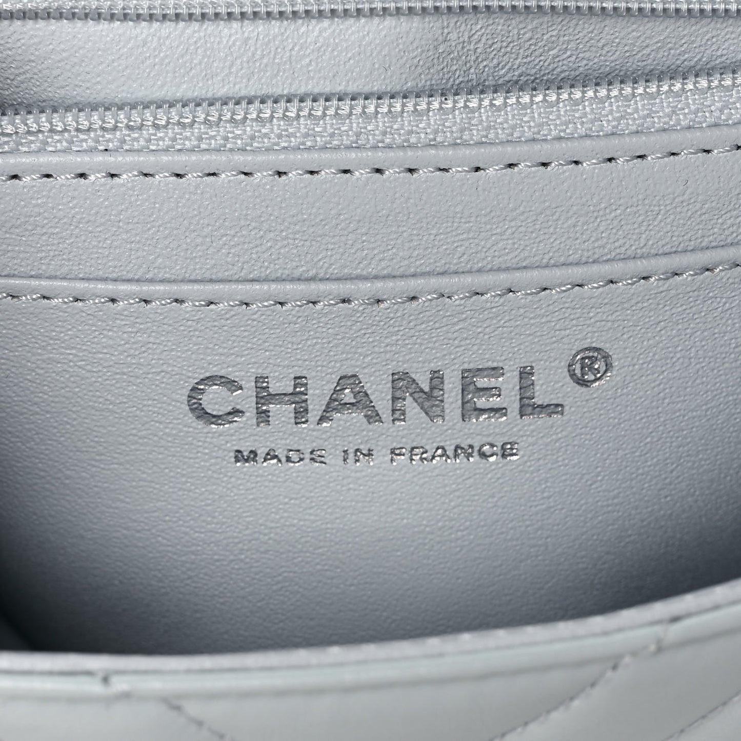 Aged Calfskin Chevron Quilted 2.55 Reissue Mini Flap Light Blue