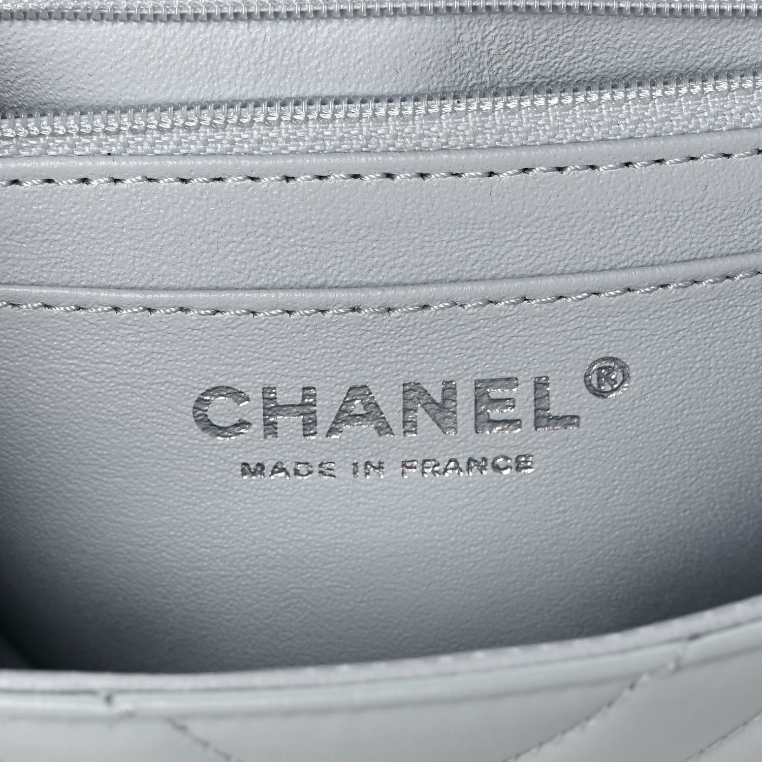Chanel Aged Calfskin Chevron Quilted 2.55 Reissue Mini Flap Light Blue 6 of 12