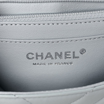 Chanel Aged Calfskin Chevron Quilted 2.55 Reissue Mini Flap Light Blue 6 of 12
