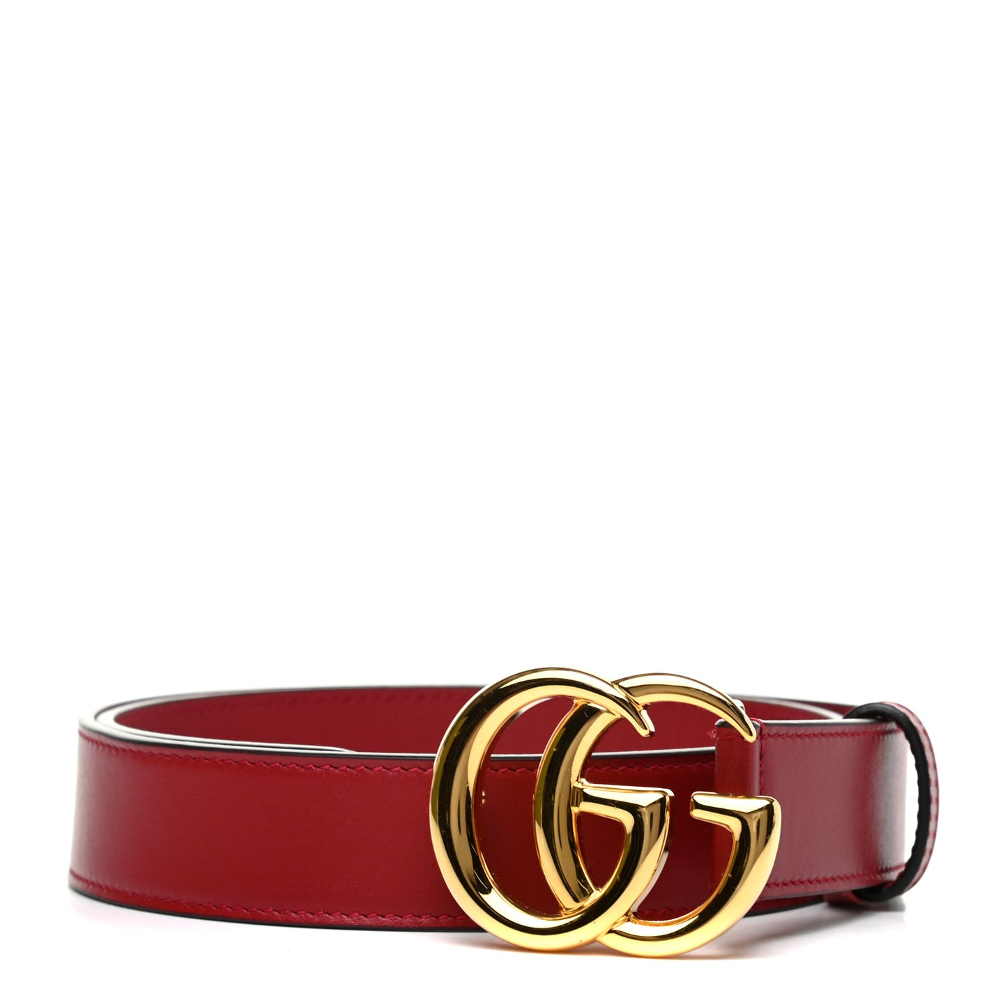 Plutone Calfskin Double G 30mm Belt 75 30 Rosso