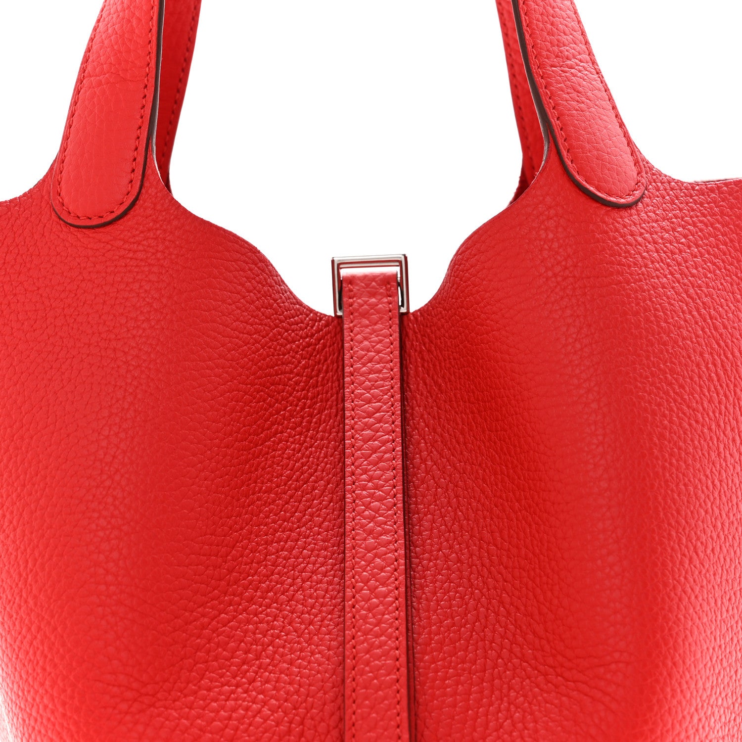 Hermes Taurillon Clemence Picotin Lock 22 MM Rouge de Coeur 8 of 11